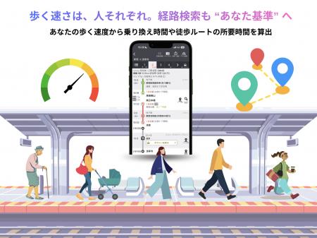 歩く速さは、人それぞれ。経路検索も“あなた基準utf-8 歩く速さは、人それぞれ。経路検索も“あなた基準utf-8