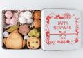 「ぴよりんアトリエ」手作りの人気クッキー缶に「お正 「ぴよりんアトリエ」手作りの人気クッキー缶に「お正