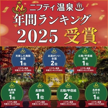 【3年連続・長野県1位】長野県松本市「林檎の湯屋おぶ 【3年連続・長野県1位】長野県松本市「林檎の湯屋おぶ