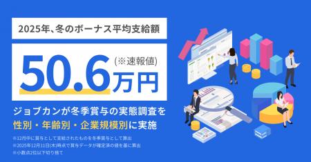 2025年の賞与平均支給額、速報値は「506,547円」「ジ 2025年の賞与平均支給額、速報値は「506,547円」「ジ