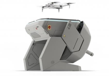 北海道新十津川町役場にドローンポートを常設、クマ出 北海道新十津川町役場にドローンポートを常設、クマ出