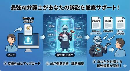 弁護士なしで戦うための最強ツール。Legal AIの「本人 弁護士なしで戦うための最強ツール。Legal AIの「本人