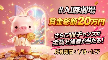 AIが描く心に刺さる豚映画コンテスト『#AI豚劇場』開 AIが描く心に刺さる豚映画コンテスト『#AI豚劇場』開