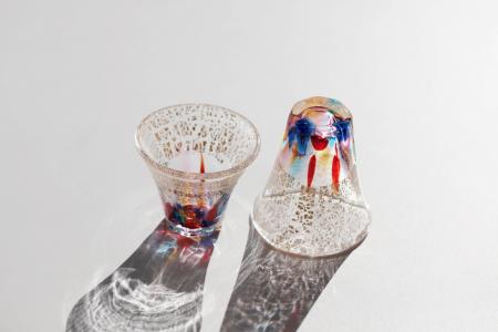 手作りガラス酒器「fuji choko」花火のクラウドファン 手作りガラス酒器「fuji choko」花火のクラウドファン