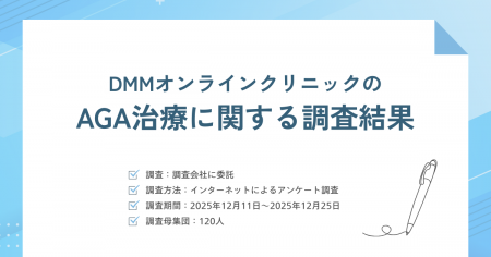 DMMオンラインクリニックのAGA治療に関するアンケート DMMオンラインクリニックのAGA治療に関するアンケート