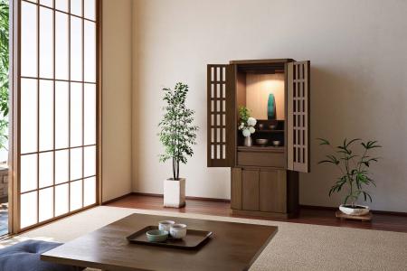 【株式会社 現代仏壇】格子扉からこぼれる光が空間を 【株式会社 現代仏壇】格子扉からこぼれる光が空間を