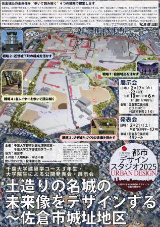 土造りの名城・佐倉城址の未来像を千葉大生がリデザイ 土造りの名城・佐倉城址の未来像を千葉大生がリデザイ