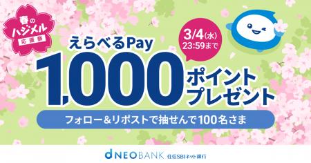 「春のハジメル応援祭」開催記念〈住信SBIネット銀行 「春のハジメル応援祭」開催記念〈住信SBIネット銀行