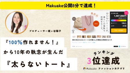 【Makuake 公開8分で達成】「100%作れません」と断ら 【Makuake 公開8分で達成】「100%作れません」と断ら