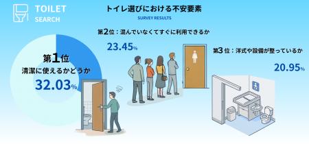 【トイレに関する調査結果】外出先トイレで感じる“あ 【トイレに関する調査結果】外出先トイレで感じる“あ