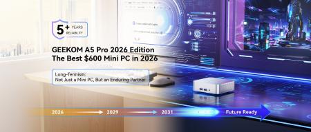 GEEKOM A5 Pro 2026 Edition、600ドルクラスの最高の GEEKOM A5 Pro 2026 Edition、600ドルクラスの最高の