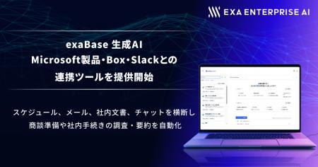 exaBase 生成AI、Microsoft製品・Box・Slackとの連携 exaBase 生成AI、Microsoft製品・Box・Slackとの連携