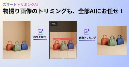 スマートトリミングAI、物撮り画像のAI自動トリミング スマートトリミングAI、物撮り画像のAI自動トリミング