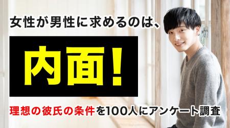 女性が理想の彼氏に最も求めるのは「内面」52.00%| 女性が理想の彼氏に最も求めるのは「内面」52.00%|