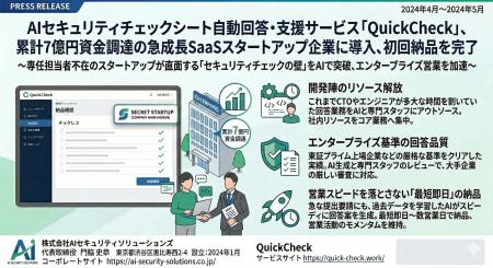 AIセキュリティチェックシート回答支援「QuickCheck」 AIセキュリティチェックシート回答支援「QuickCheck」