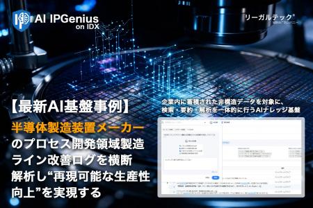 半導体製造装置メーカーのプロセス開発領域にて初活用 半導体製造装置メーカーのプロセス開発領域にて初活用