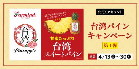 食べられるのは旬の季節だけ!甘~い台湾パインを今年 食べられるのは旬の季節だけ!甘~い台湾パインを今年