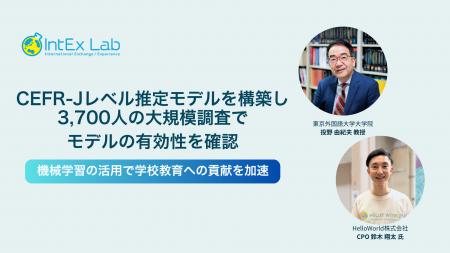 IntEx LabとHelloWorld(株)、CEFR-Jレベル推定モデル IntEx LabとHelloWorld(株)、CEFR-Jレベル推定モデル