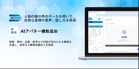 「Third AI 生成AIソリューション」、AIアバター機能 「Third AI 生成AIソリューション」、AIアバター機能