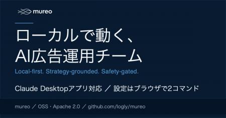 ログリー、AI広告運用フレームワーク「mureo」、Claud ログリー、AI広告運用フレームワーク「mureo」、Claud