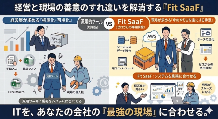 【DXの常識を覆す】SaaSに業務を合わせる限界をutf-8 【DXの常識を覆す】SaaSに業務を合わせる限界をutf-8