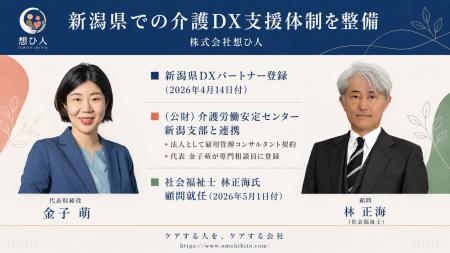 【新潟県での介護DX支援体制整備】株式会社想ひ人、新 【新潟県での介護DX支援体制整備】株式会社想ひ人、新