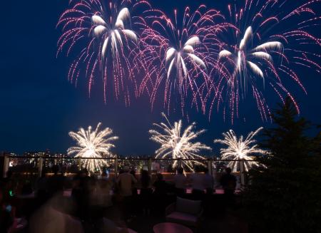 豊平川の花火を独占!インターコンチネンタル札幌から 豊平川の花火を独占!インターコンチネンタル札幌から