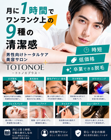 男性の『美容サロンは通いづらい』を解決」「月1回・1 男性の『美容サロンは通いづらい』を解決」「月1回・1