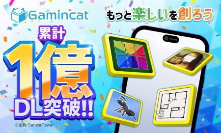 株式会社ゲーミンキャット、設立以来の累計ダウンロー 株式会社ゲーミンキャット、設立以来の累計ダウンロー