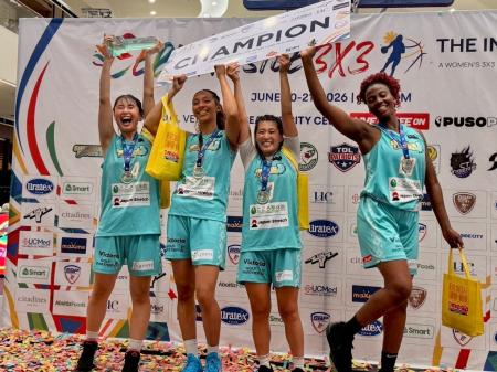 女子3人制バスケ「新宿givers」がフィリピン・セブの 女子3人制バスケ「新宿givers」がフィリピン・セブの
