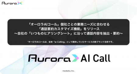 「オーロラAIコール」個社ごとの業務ニーズに合わせる 「オーロラAIコール」個社ごとの業務ニーズに合わせる