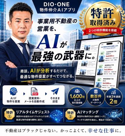年商3年連続2倍を実現した、事業用不動産専用AIシステ 年商3年連続2倍を実現した、事業用不動産専用AIシステ