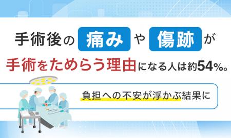 手術後の「痛み」や「傷跡」が手術をためらう理由にな 手術後の「痛み」や「傷跡」が手術をためらう理由にな