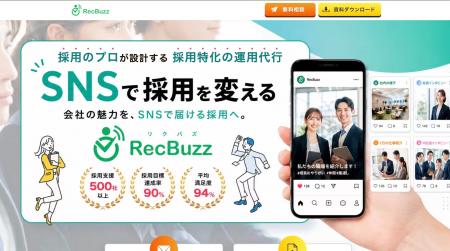 採用のプロが設計するSNS運用代行「RecBuzz(リクバズ 採用のプロが設計するSNS運用代行「RecBuzz(リクバズ