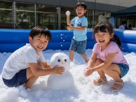 真夏に雪?! タングラム夏休み特別企画 「夏山で雪遊 真夏に雪?! タングラム夏休み特別企画 「夏山で雪遊