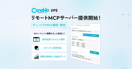 国内クラウド事業者初『ConoHa VPS byGMO』がAIエージ 国内クラウド事業者初『ConoHa VPS byGMO』がAIエージ