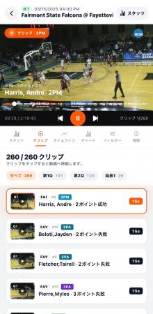 バスケットボール映像分析AI「Preciser」がモバイルア バスケットボール映像分析AI「Preciser」がモバイルア