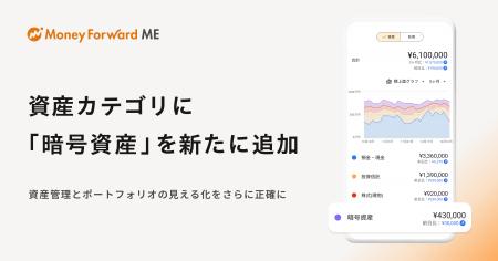 『マネーフォワード ME』、資産カテゴリに「暗号資産 『マネーフォワード ME』、資産カテゴリに「暗号資産