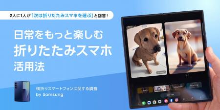 【横折りスマートフォン調査】Samsungの「日常をもっ 【横折りスマートフォン調査】Samsungの「日常をもっ