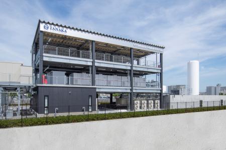 田中貴金属、国内最大級500kW燃料電池発電設備「TANAK 田中貴金属、国内最大級500kW燃料電池発電設備「TANAK