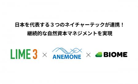 日本を代表する3つのネイチャーテックが連携!継続的 日本を代表する3つのネイチャーテックが連携!継続的