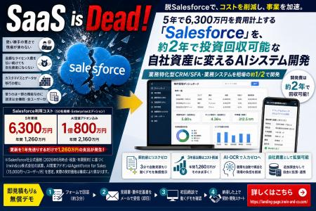 SaaS is dead!5年で6,300万円を費用計上する「Salesf SaaS is dead!5年で6,300万円を費用計上する「Salesf