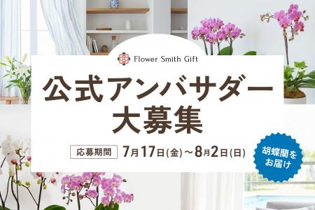 胡蝶蘭の魅力を広める『2代目公式アンバサダー」募集 胡蝶蘭の魅力を広める『2代目公式アンバサダー」募集