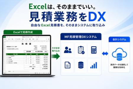 Excel見積をそのままDX化する「MF見積管理DXシステム Excel見積をそのままDX化する「MF見積管理DXシステム