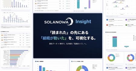 Web社内報「SOLANOWA」、組織の変化を可視化する解析 Web社内報「SOLANOWA」、組織の変化を可視化する解析
