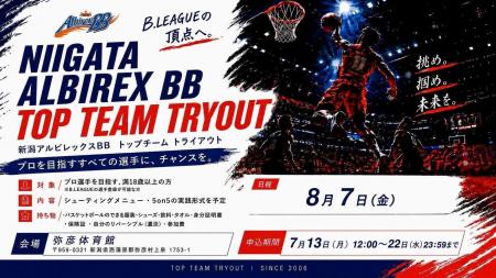 学生が新潟アルビレックスBBトライアウトを企画・運営 学生が新潟アルビレックスBBトライアウトを企画・運営