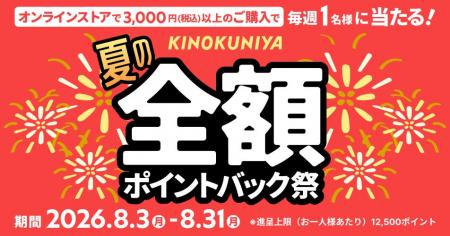 紀ノ国屋「夏の全額ポイントバック祭」開催 紀ノ国屋「夏の全額ポイントバック祭」開催