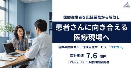 ADVATEC、プレシリーズBラウンドで1.6億円の資金調達 ADVATEC、プレシリーズBラウンドで1.6億円の資金調達