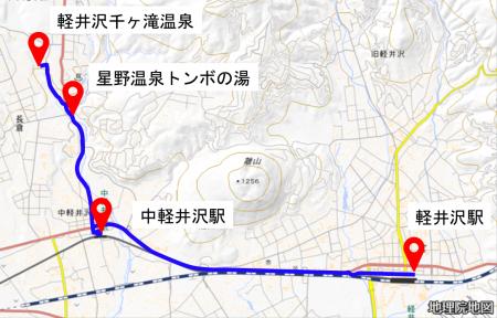 軽井沢駅~中軽井沢駅~軽井沢千ヶ滝温泉間で自動運転 軽井沢駅~中軽井沢駅~軽井沢千ヶ滝温泉間で自動運転