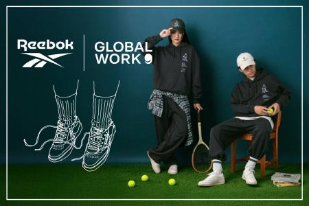 【GLOBAL WORK】Reebokと初コラボ!名品「CLUB C」を 【GLOBAL WORK】Reebokと初コラボ!名品「CLUB C」を